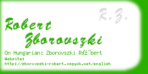 robert zborovszki business card